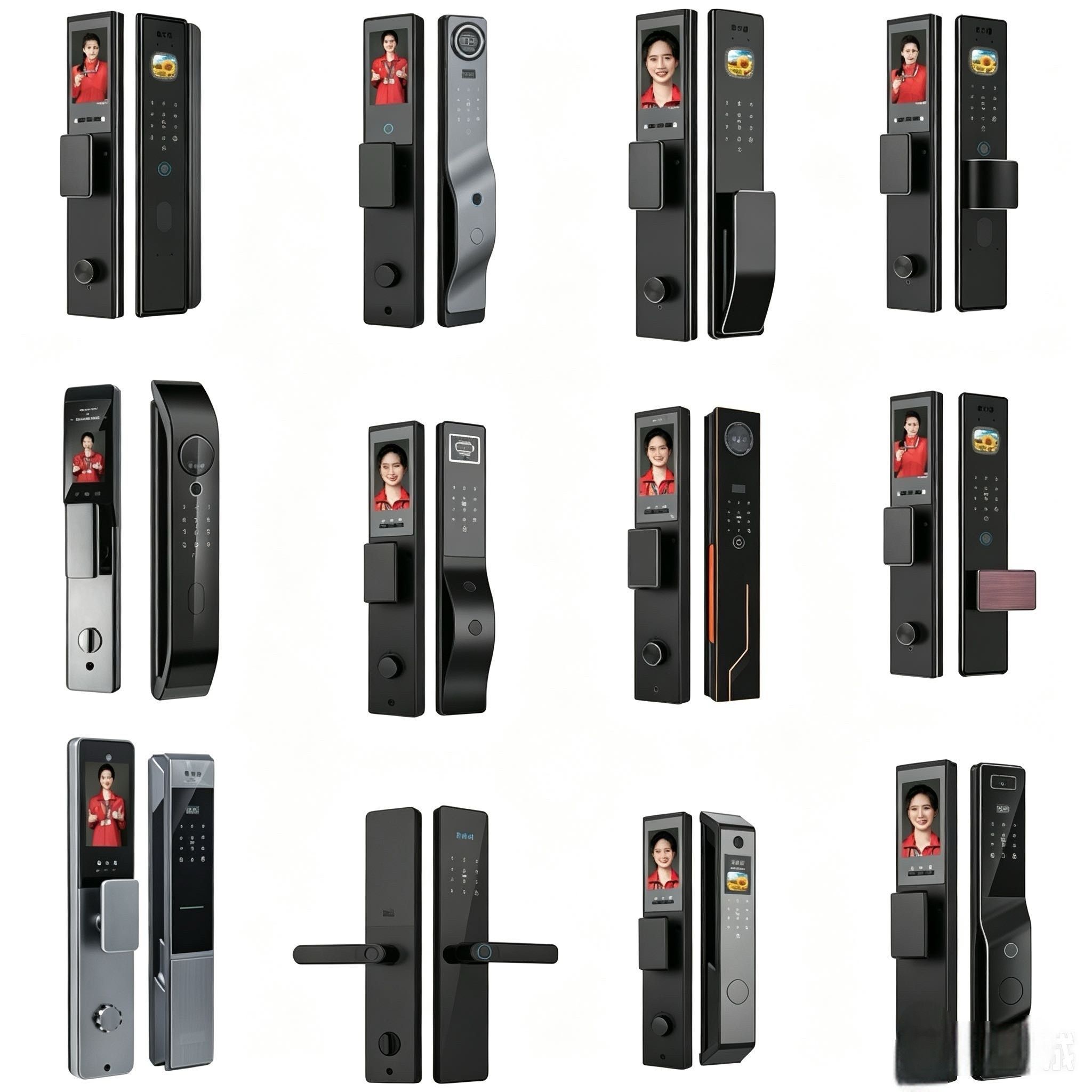 3D Face Recognition Fingerprint Password TUYA APP Remote Electronic Door Lock Visual Cat's Eye Cloud Wood Compatible T50F Model · image 2