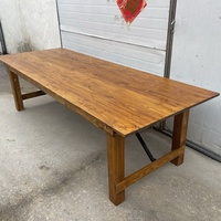 Offre Spéciale de style français rustique antique vintage en bois de chêne banquet ferme cuisine table mariage pliant ferme table à manger ensemble