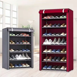 Armario Combinable Sencillo de Tela No Tejida, Organizador de Ropa de Acero Rectangular para Zapatos y Bolsos, Acabado Lacado - Product Image 2