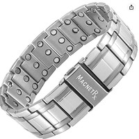 Bracelet magnétique en acier titane, directement de l'usine, avec placage sans nickel et sans cadmium, idéal pour les célébrations d'anniversaire