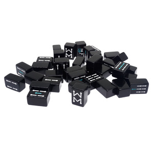Acrylic Mahjong Tiles Set Black Portable Mini Travel Game Chess Card <b>Entertainment</b> Universal Outdoor Leisure - Product Image 5