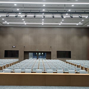 Заводская оптовая продажа, складное кресло для зала с письменным планшетом, деревянные сиденья для театра, мебель для церковного школьного театра - Product Image 3