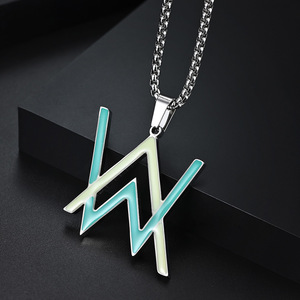Collar de Moda <span class=keywords><strong>Alan</strong></span> Walker, Estilo Hip Hop, Collar Luminoso para Hombre, Colgante <span class=keywords><strong>Alan</strong></span> Walker - Product Image 5