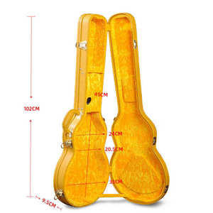 Crush Velvet Leather Instrument Bass Guitar Case Le S <span class=keywords><strong>Paul</strong></span> étui rigide en bois pour <span class=keywords><strong>guitare</strong></span> électrique - Product Image 3