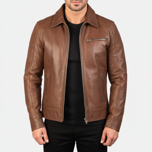 Manteau en cuir robuste chaud hiver Protection extérieure Durable élégant veste en cuir pour hommes de qualité supérieure veste d'hiver - Product Image 1