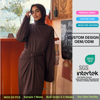 Maillot de bain modeste Tanthrough, maillot de bain hijab, maillots de bain couvrant intégralement, maillot de bain hijab, ensemble de maillots de bain pour femmes musulmanes, burkinis
