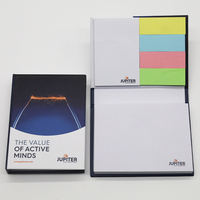 Ensemble de blocs-notes de bureau avec logo personnalisé, papier offset recyclé 80g, notes autocollantes couleur CMYK et blocs-notes personnalisés autocollants