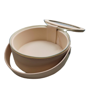 Elegante confezione cosmetica in pelle sintetica a griglia di diamanti rosa da donna borsa da viaggio portatile con cerniera - Product Image 5