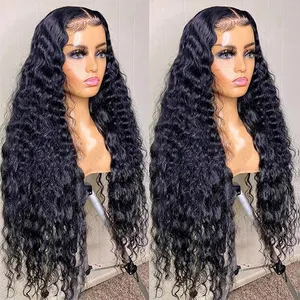 Virgin Brazilian Human Hair Lace Closure Wigs,Cheap Wholesale Natural Human Hair Wigs For Black Women,5x5 Hd Lace Closure Wig