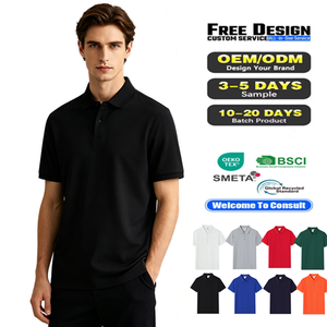 Polo da Lavoro da Uomo Personalizzate con Logo Ricamato, MOQ Basso, Premium 220 GSM, 100% Poliestere, Alta Qualità, Traspiranti, Vuote - Product Image 1