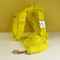 Harnais et laisse pour chien en nylon coloré personnalisé, style H, rembourré, avec accessoires, logo laser détachable