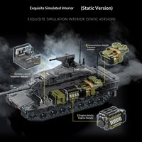 12GO Quatrième Génération 96001-5 Blocs de Construction Assemblés EMBT Panther KF51 Européen Jouet Télécommandé pour Garçon