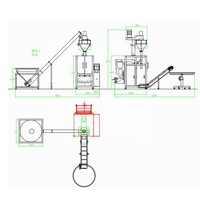 Machine d'emballage verticale multifonction entièrement automatique pour sachets à quatre soudures, pour poudre de cacao et de lait, 100g, 250g, 500g