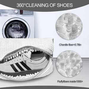White Reusable Storage Laundry <b>Bag</b> Sneakers Trainers Tennis Shoes Unstain <b>Cleaner</b> Washer Dryer Shoe Washing Machine Kit - Product Image 2