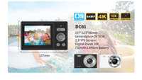 Cámara DSLR Digital DC61, 5.0MP, Video 1080P 4K, Zoom Óptico 16x, Resistente al Agua, Enfoque Automático, Cámara Fotográfica Profesional