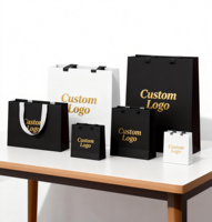 Pabrik Tas Kertas Daur Ulang Sablon Logo Custom, Penjualan Langsung Pabrik, Kualitas Tinggi, Laris untuk Tas Belanja Pakaian