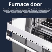 Four à pizza commercial numérique automatique neuf, 3 couches, 6-12 plateaux, pour restaurant, à convection électrique, pour farine de blé et lait