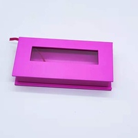 Vente en gros Boîte à cils en papier carton sans logo Boîte à cils rose Emballage Boîte à cils vide