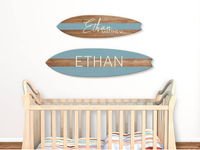 Nom personnalisé Mini Surfboard Decor-Planche de surf Decor Planche de surf en bois Planche de surf décorative Baby Name Sign
