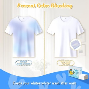 Custom 11*28cm Color Catch Sheet Eco Friendly Color Absorber <b>Remove</b> Sheets High Color Dyes Trapping Tablets Collector Sheets - Product Image 6