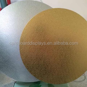 Decorado Silver Foil Masonite Base Redonda para Pastel de Papel Blanco de 12 Pulgadas, Bases para Pastel de MDF con Efecto Mármol - Product Image 4