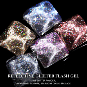 Sinh ra khá Pro nhanh chóng vận chuyển MSDS kim cương phản quang Gel đánh bóng đèn <span class=keywords><strong>flash</strong></span> long lanh ngâm tắt Gel Nail véc ni cho Thẩm mỹ viện - Product Image 3