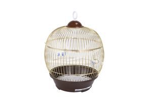 Evcil hazır stokları için toptan küçük altın kuş kafesi demir plastik malzeme kuş kafesi plastik tepsi OPT39119G evcil hayvan kafesi ürünleri - Product Image 2