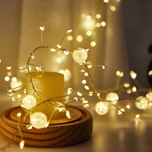 LED Globe Fairy <b>String</b> <b>Lights</b>, Battery Operated Decorative Twinkle <b>Lights</b> for Bedroom, Wedding, Party, Christmas, Home, Garden - Product Image 5