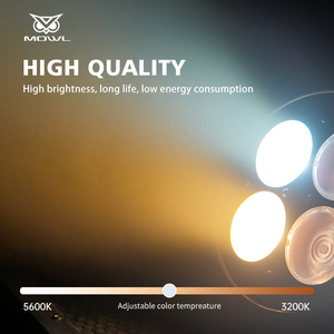 Mowl nhôm 4x50W 200W DMX <span class=keywords><strong>COB</strong></span> blinder phẳng Par Spotlight bề mặt dẫn ánh sáng tại chỗ cho sân khấu Nhà hát phòng thu - Product Image 4