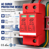 Parasurtenseur AC T2 10KA 20KA 275V 2P LeiHao SPD, dispositif de protection contre les surtensions DC pour systèmes solaires et applications industrielles