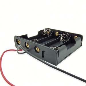 Penjualan Terbaik produk 4 baterai Aa 6v tempat baterai dengan kabel timah No. 5 UM-3 kering baterai Alkaline hitam AA - Product Image 4