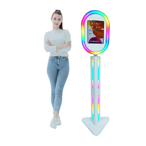 Novo Design de Cabine Fotográfica para <span class=keywords><strong>iPad</strong></span> e Smartphones 10.2/11/12.9 com Iluminação RGB e Controle Remoto para Festas e Casamentos - Product Image 1