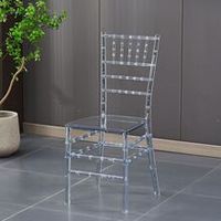 Chaises de Mariage et Banquet d'Hôtel à Caractéristiques Uniques Chaises Chiavari en Cristal Chaises d'Événements d'Extérieur en Acrylique Transparent