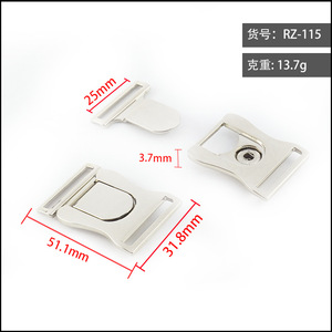 Metal Push Button Quick Release Buckle 25mm Zinc Alloy Side Release For Bags Belts Backpacks <b>Webbing</b> Pet Accessories - Product Image 5