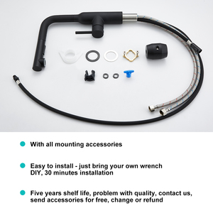 304 thép không gỉ kéo ra Hot & Cold nước Mixer Vòi Nước Nhà Bếp - Product Image 6