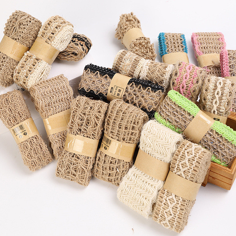 Оптовая продажа, натуральная джутовая Мешковина из гессианской ленты, винтажная деревенская Свадебная декорация, декор для стола, стула