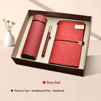 Set de Regalo Empresarial de Lujo: Termo de Acero Inoxidable, Diario, Bolígrafo, Kit con Logotipo Personalizado