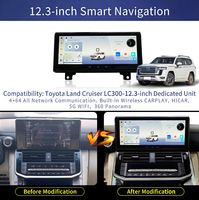 Système de navigation intelligent pour voiture Toyota Land Cruiser LC300, autoradio Android 12,3 pouces, écran tactile HD