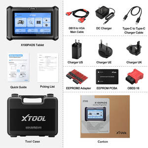 XTOOL 最新 X100 PAD S OBDII 汽车诊断工具 X100 钥匙编程器，具有 32+ 种重置功能 X100 PADs - Product Image 6