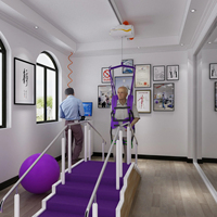 Système d'entraînement à la marche sans poids Humaneotec Sky Track 800 haut de gamme, équipement de réadaptation, dispositif de levage de plafond pour patients, capacité de 220 kg