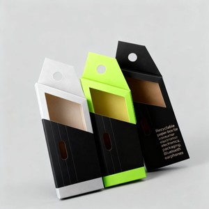 Factory Printing Cheap Recyclable Foldable Paper Box Data Cable Electronic Accessories Charger Packaging Box - Product Image 3