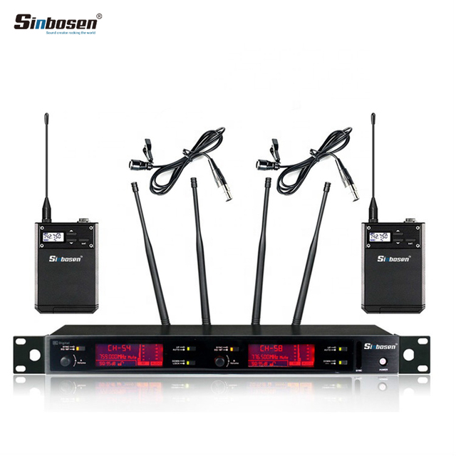 A-220D 400 Meter 2 Channel Professional Uhf Dynamic Wireless Microphone Lapel Microphone