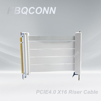 Kabel Riser PCIe 4.0 Berkualitas Tinggi Harga Pabrik Grosir, Sudut Terbalik 90 Derajat Ganda, Ekstensi GPU Kecepatan Tinggi
