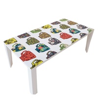 Nappe de table en vinyle imprimé RNPT, PVC, motif feuille coloré, rectangulaire, nappe décorative pour restaurant, hôtel, banquet