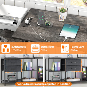 Moderner L-förmiger Computertisch mit Schubladen und Ablagefächern für das Heimbüro – Eckschreibtisch zum Lernen und Arbeiten - Product Image 4