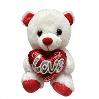 Peluche super douce et mignonne en forme d'ours en peluche avec rembourrage en coton PP, boîte cadeau en forme de cœur