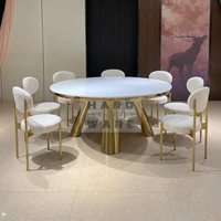 Tables rondes modernes en acier inoxydable pour mariages, hôtels, banquets et événements