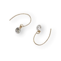 Boucles d'oreilles pendantes exquises en argent sterling S925 plaqué or, zircon brillant huit cœurs et huit flèches, fabrication artisanale française