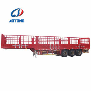 Tri Axles Valla <span class=keywords><strong>para</strong></span> <span class=keywords><strong>ganado</strong></span> Camión de semirremolque de carga a la venta/Remolque de vehículo de transporte de <span class=keywords><strong>ganado</strong></span> y ovejas de pared lateral de 1800mm - Product Image 2