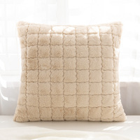 Housse de coussin de luxe en peluche brodée à rayures, 100 % polyester, certifiée Oeko-Tex, pour canapé, salon, décoration intérieure